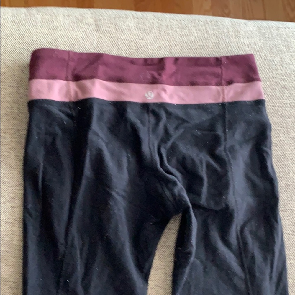 Lululemon flare long pants purple and black